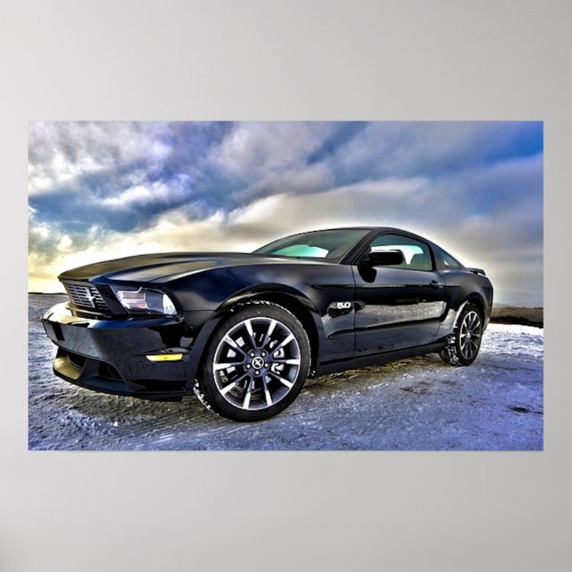Poster Automobile Muscle voiture Mustang (Devant)