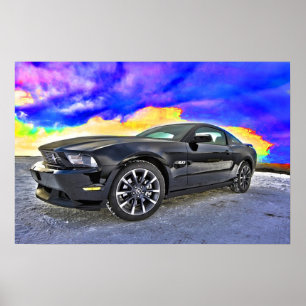 Poster Automobile Muscle voiture Mustang