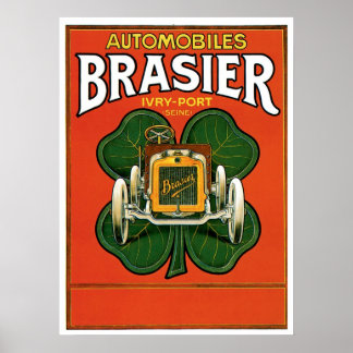 Poster Automobiles Brasier