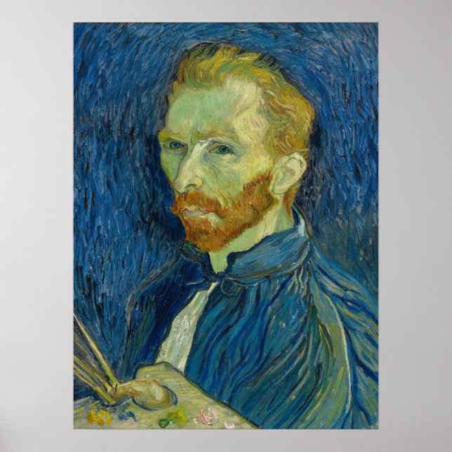 Poster Autoportrait (1889) de Van Gogh (Devant)