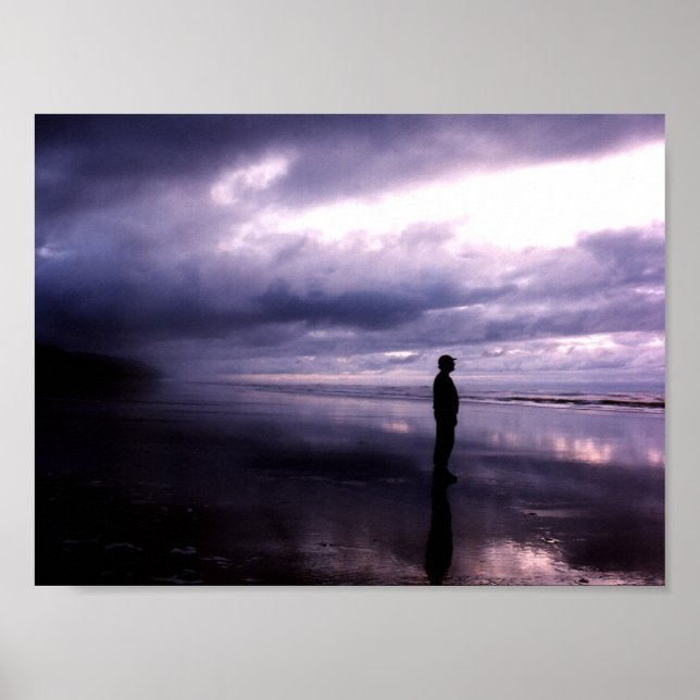 Poster Autoportrait à Gold Bluffs Beach (Devant)