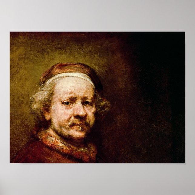 Poster Autoportrait à l'âge de 63, 1669 (Devant)