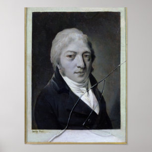 Poster Autoportrait avec le verre cassé