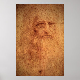 Poster Autoportrait d'art de la Renaissance par Leonardo 
