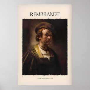 Poster Autoportrait de Rembrandt650 Peintre néerlandais m