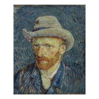 Autoportrait de Van Gogh avec Casquette gris brill