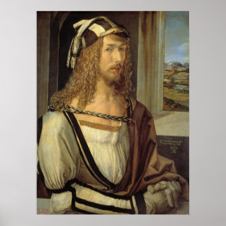 Poster Autoportrait (Durer 1498)