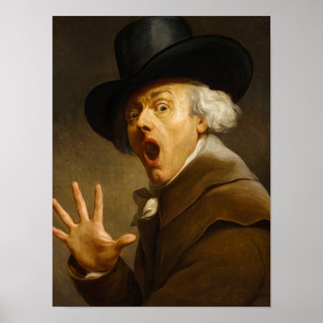 Poster Autoportrait, La surprise de Joseph Ducreux (Devant)