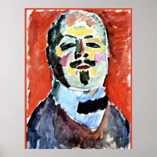 Poster Autoportrait, peinture d'Alexi Jawlensky, 1905