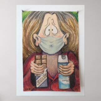 Poster "Autoportrait pendant une pandémie", par Barbara D
