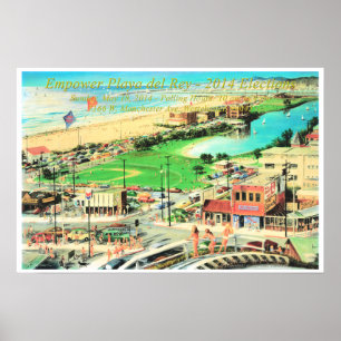 Poster Autoriser Playa del Rey - Frontière de 2014 ¼ pouc