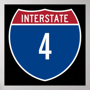 Poster Autoroute Interstate 4