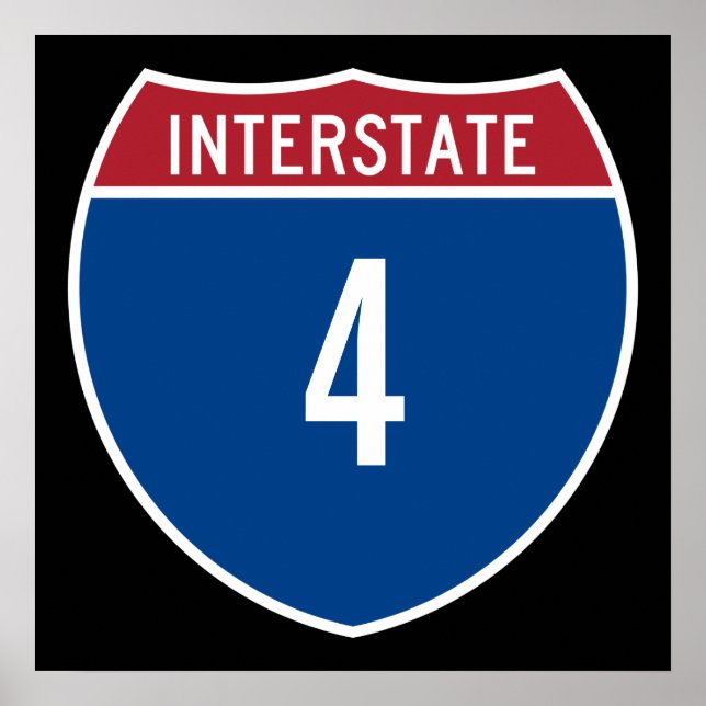 Poster Autoroute Interstate 4 (Devant)