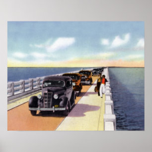 Poster Autoroute Key West Florida Overseas