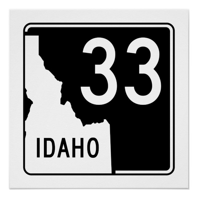 Poster Autoroute Nationale 33 De L'Idaho (Devant)