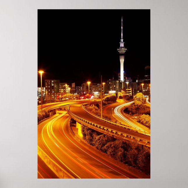 Poster Autoroute vers Auckland (Devant)