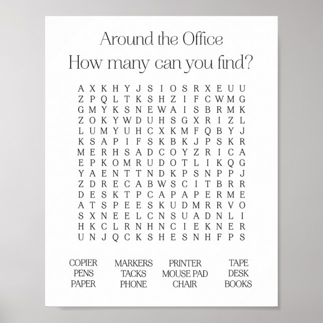 Poster Autour de l'affiche de recherche Office Word (Devant)