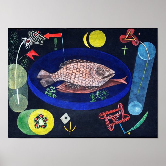 Poster Autour du poisson, Paul Klee (Devant)