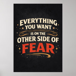 Poster Autre Face de la Peur - Motivation de Succès