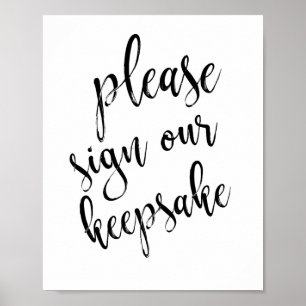 Poster Autre livre d'hôtes Noir et Blanc 8x10