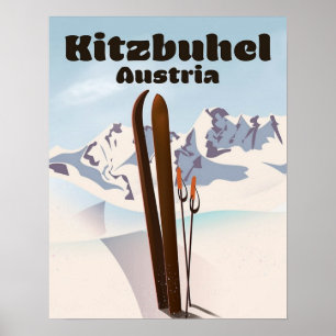 Poster " Autriche : 2021/aujourd'hui Kitzbuhel - Sports d