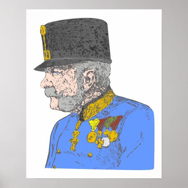 Poster Autriche Empereur Habsburg Franz Joseph (Devant)