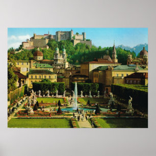 Poster Autriche, Salzbourg, Schloss Hollenberg, jardins