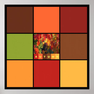 Poster Autumn Color Blocks