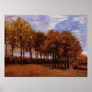 Poster Autumn landscape, Vincent van Gogh