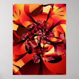 Poster Autumnal Fractal Tree