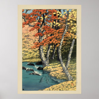 Poster Autumnin Oirase par Hasui