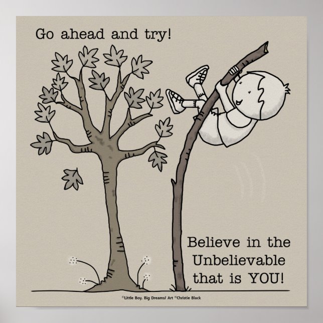 Poster Avancer et essayer (Devant)