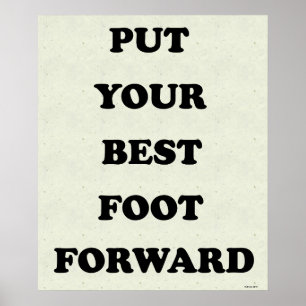 Poster Avancez votre meilleur pied