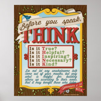 Poster Avant De Parler, T.H.I.N.K.