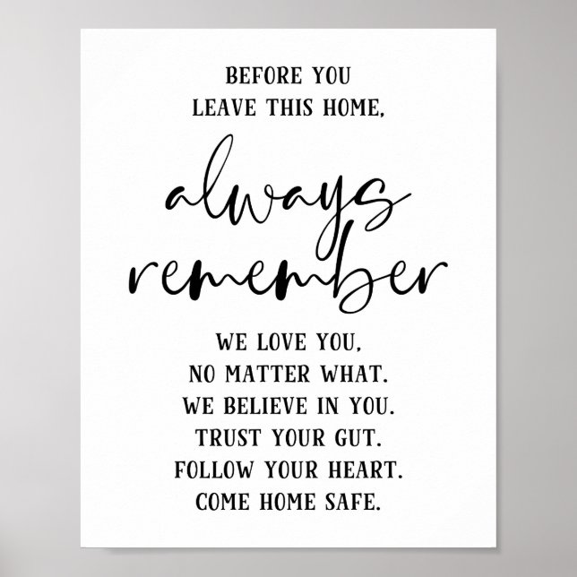 Poster Avant De Quitter Cette Inspiration Domestique (Devant)