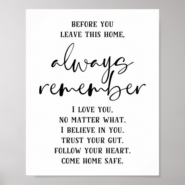 Poster Avant De Quitter Cette Inspiration Domestique (Devant)