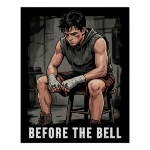 Poster Avant La Cloche Gym de Boxe Motivationnelle Art