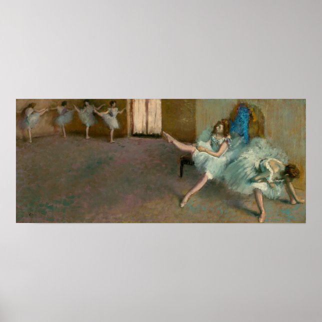 Poster Avant le ballet - Edgar Degas Art (Devant)
