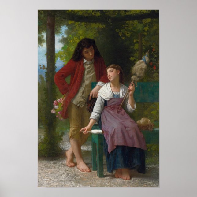 Poster Avant le Fiançailles par William-Adolphe Bouguerea (Devant)