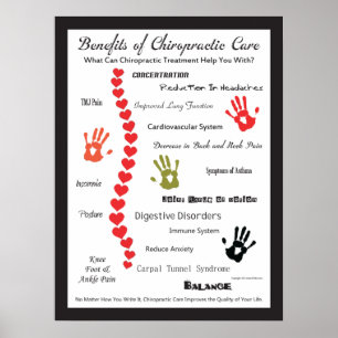 Poster Avantages des soins chiropratiques épine cardiaque