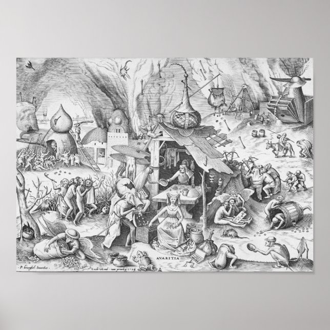 Poster Avarice (Avaritia), Les Sept Péchés Mortels (Devant)