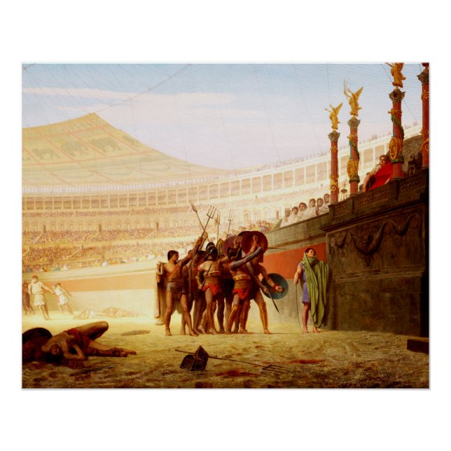 Poster Ave Caesar by Jean-Leon Gerome (Devant)