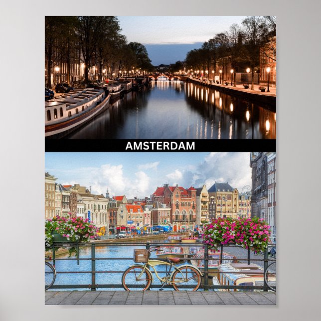 Poster avec Amsterdam (Devant)