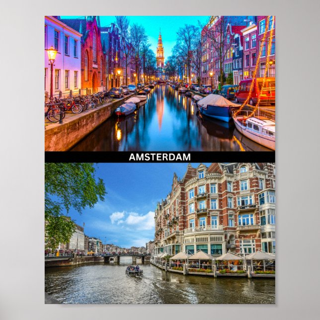 Poster avec Amsterdam (Devant)