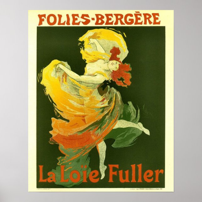 Poster avec Chic Vintage Dancing Print (Devant)