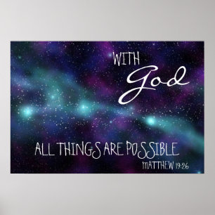 Poster Avec Dieu toutes les choses sont possibles