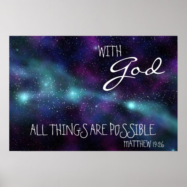 Poster Avec Dieu toutes les choses sont possibles (Devant)