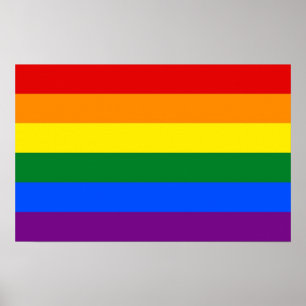 Poster avec drapeau arc-en-ciel LGBT