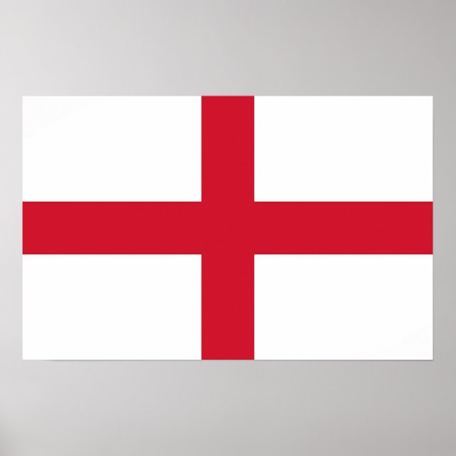 Poster avec Drapeau d'Angleterre (Devant)