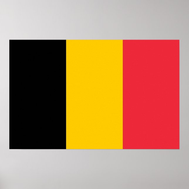 Poster avec Drapeau de Belgique (Devant)